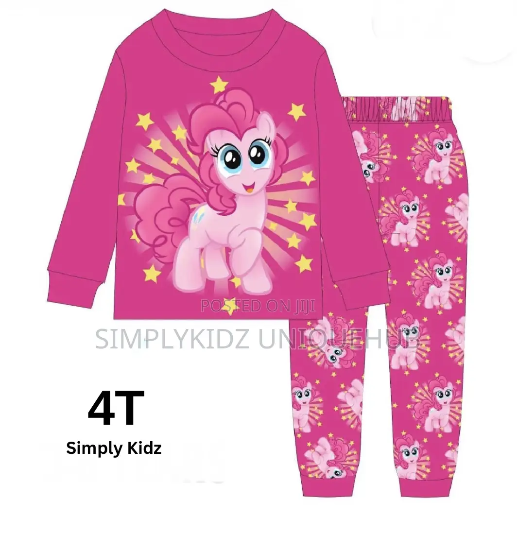 Pink Pony Cartoon Character Pyjama Set - 4t