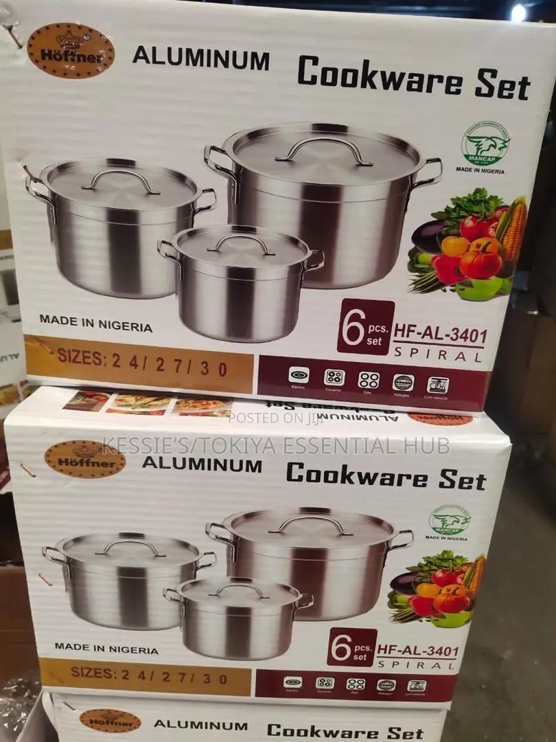 6pcs Aluminum Heavy Duty Cookware Set Hf-Al-3401