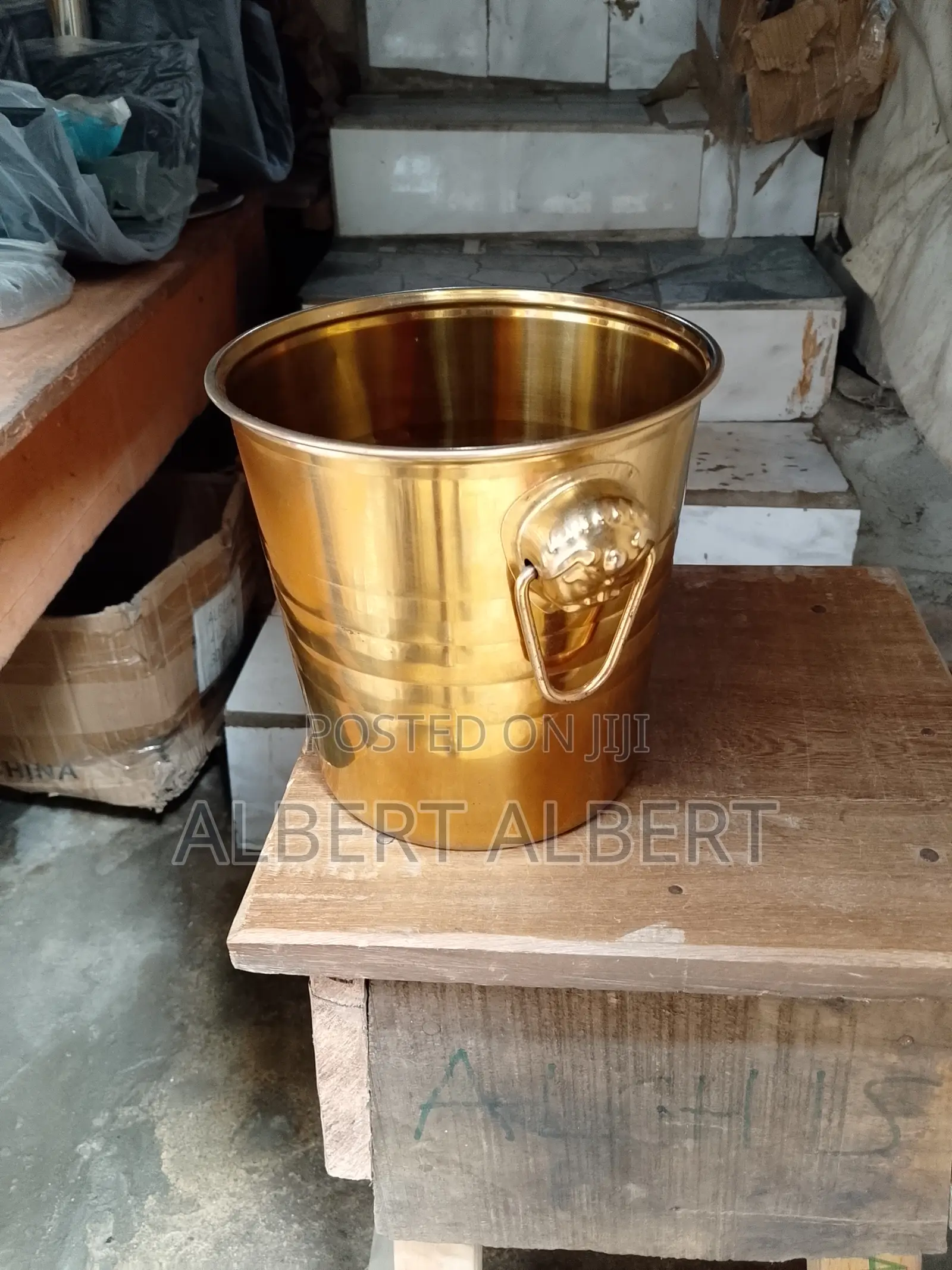 5l Stainless Steel Wine Champagne Bucket Gold