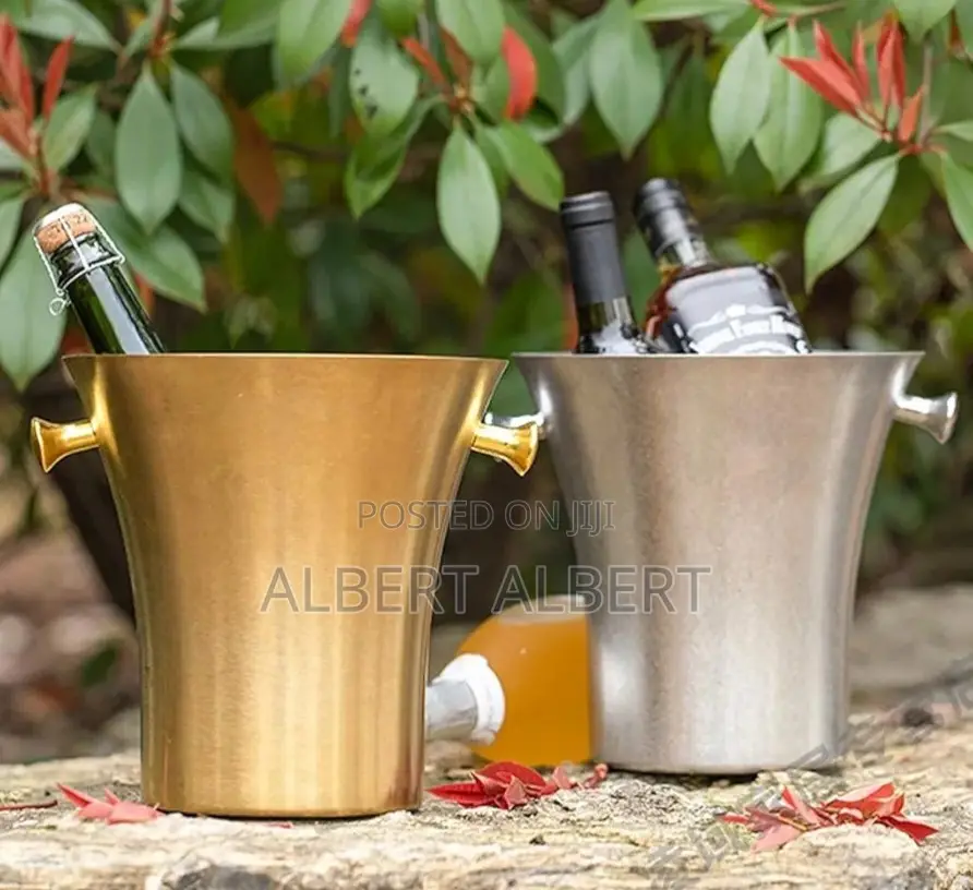 5l Stainless Steel Wine Champagne Bucket Matt Gold