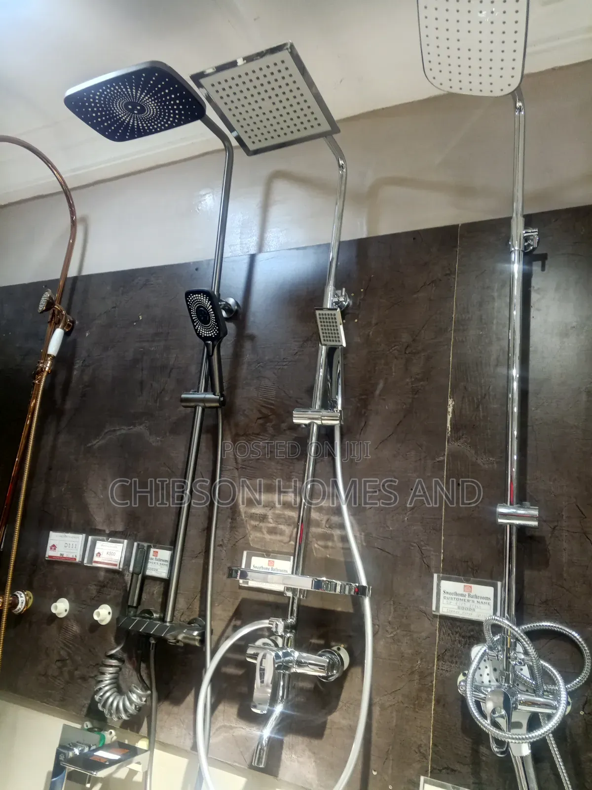 Luxury Square Rain Shower Set With Hand Shower