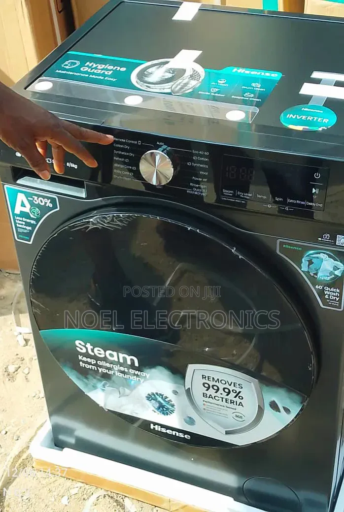 Hisense 8/5kg Inverter Washer-Dryer Machine