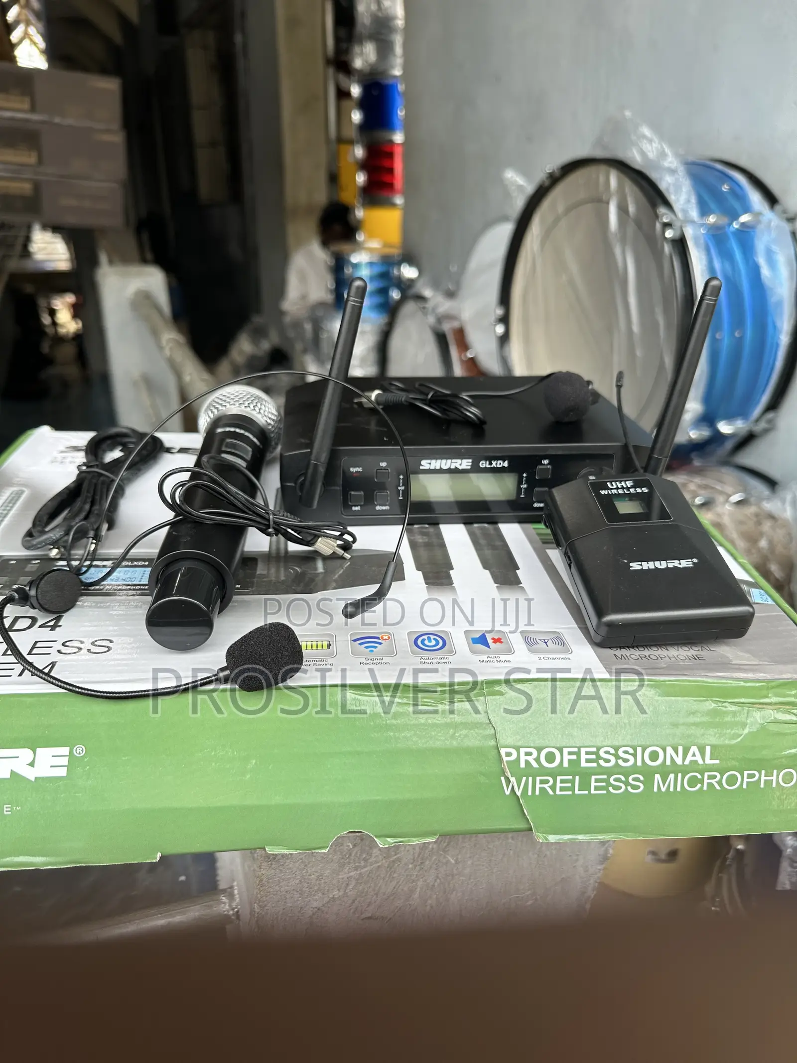 Shure Glxd4 Handle, Overhead and Pin Wireless Microphone