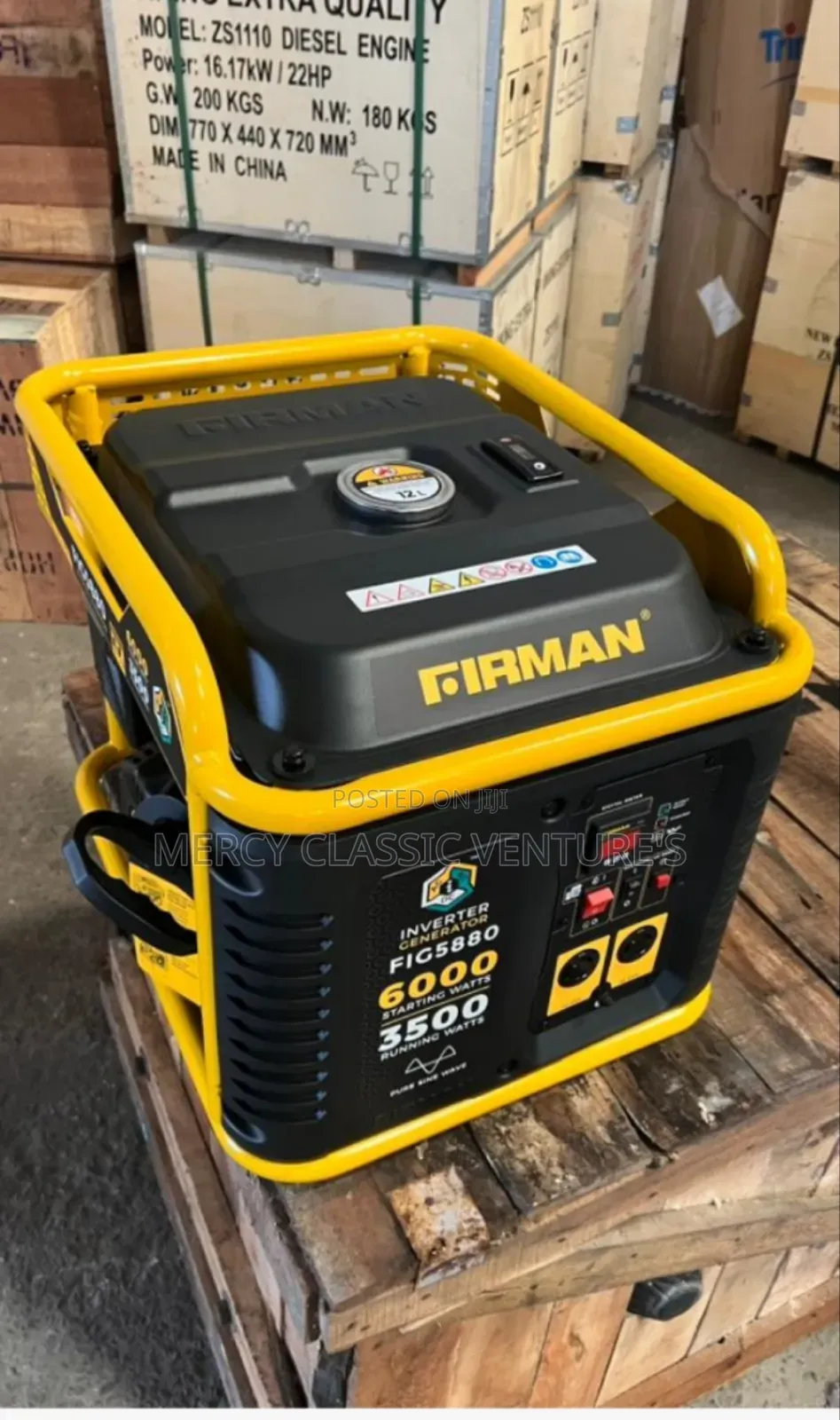 Firman Fig5880 Inverter Petrol Generator –6.0 Kva | Super Silent |