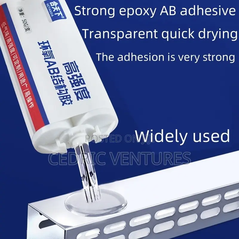 Transparent Fast Drying Epoxy Resin Ab Glue 50g Strong Bonding Metal
