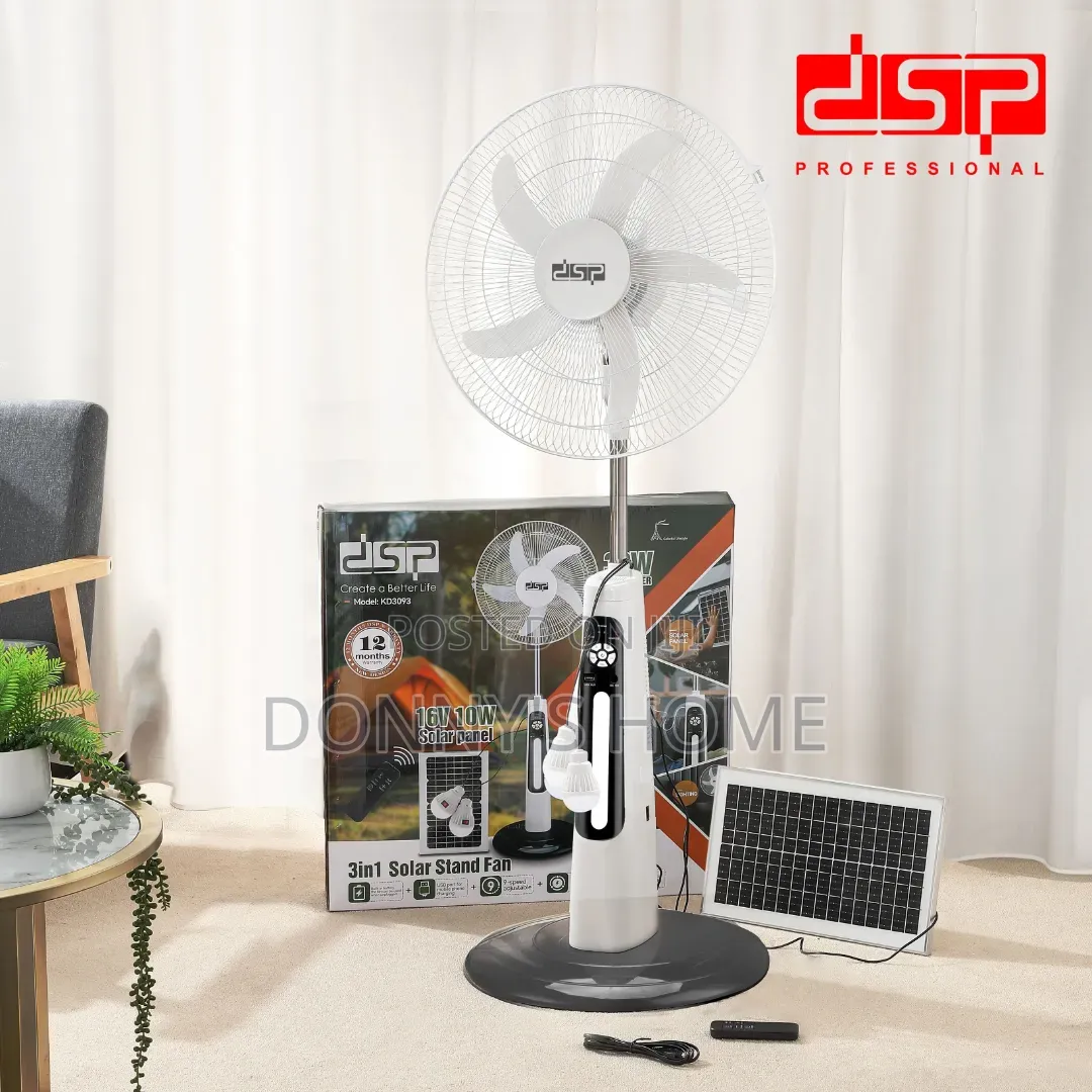 DSP 18inch Solar/Rechargeable Fan Kd3093