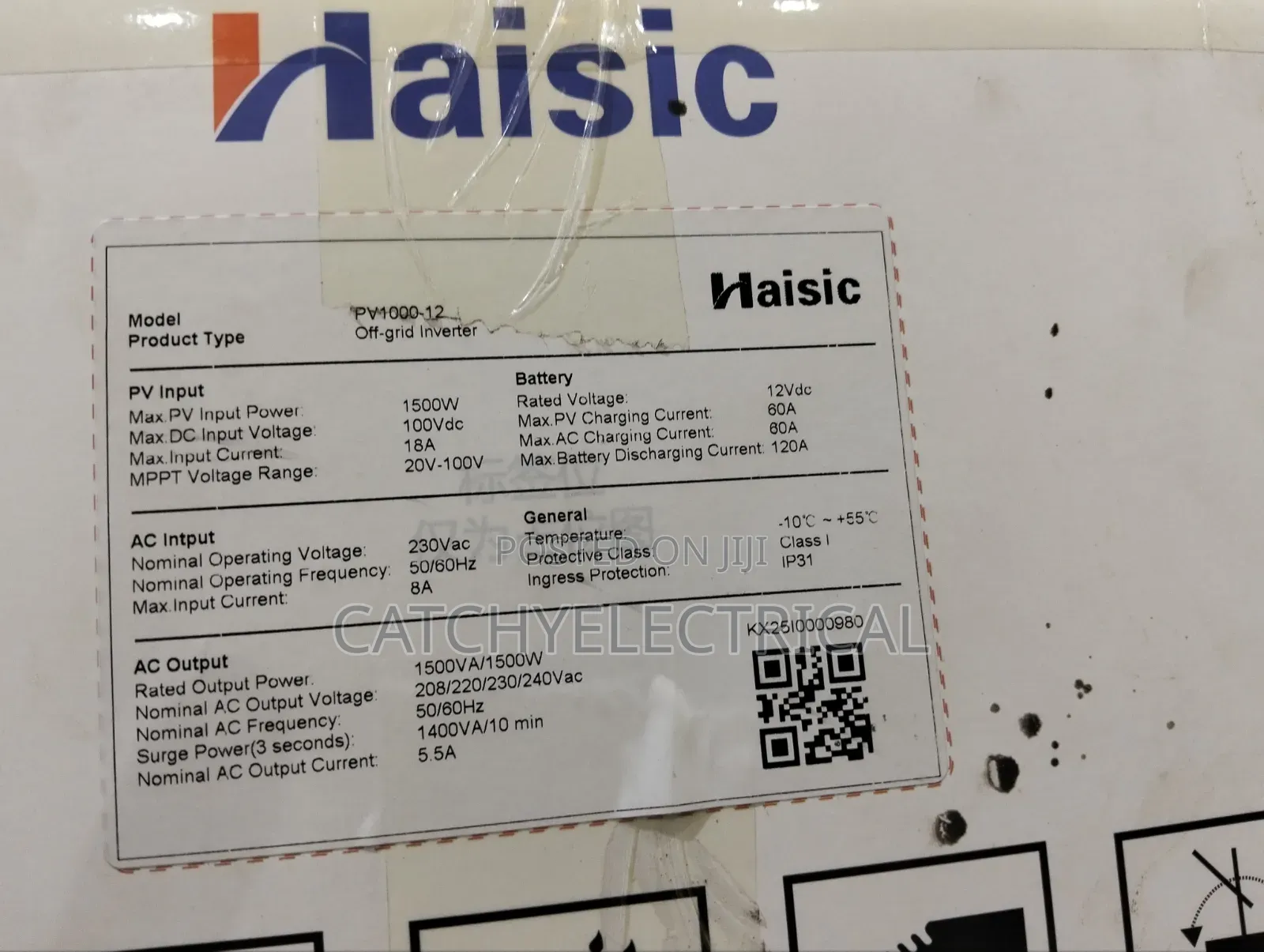Haisic Inverter 1.5kva 12v