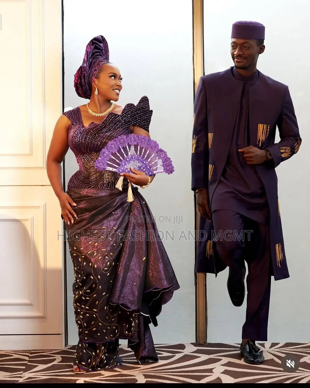 Purple Textured Corset Gown Men’S Structured Purple Kaftan