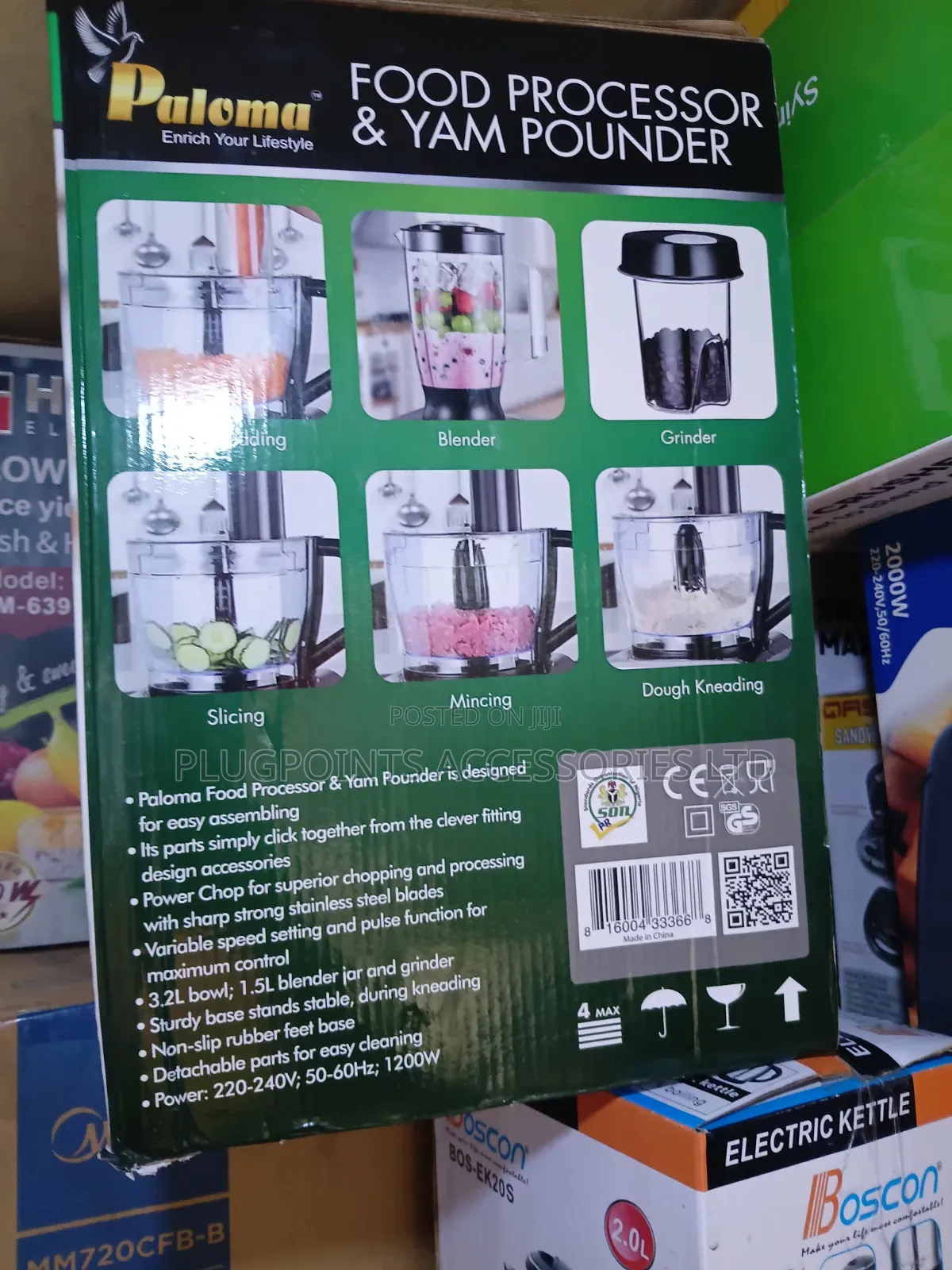 Paloma Food Processor Yam Pounder 3.2liters 1200w