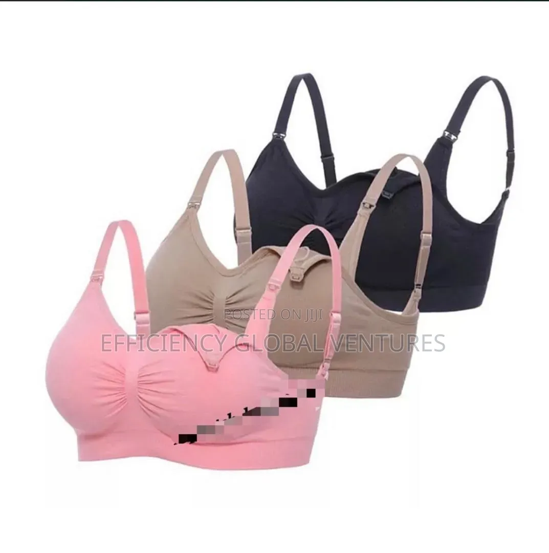 Women's Maternity Nursing Bra– 3-pack Wireless Breastfeeding Bra Set