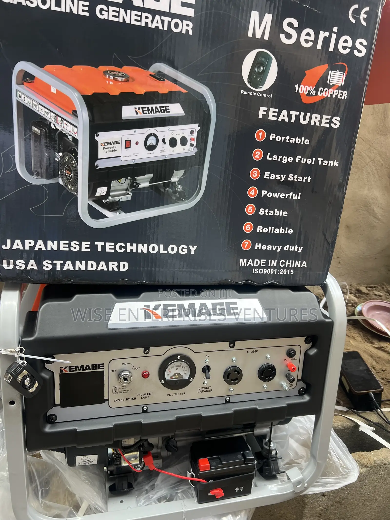 Kemage 5800 Remote Control Key Starter Generator – 5.5kva