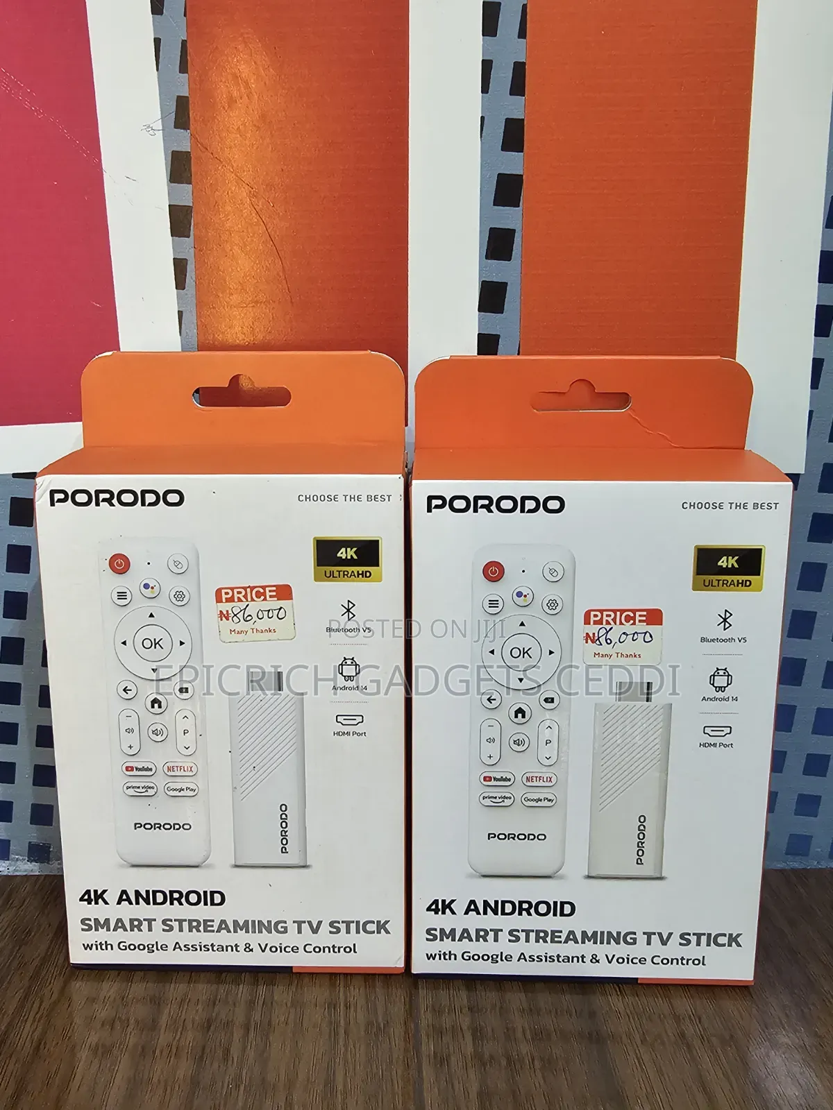 Porodo Android Tv Stick Free Streaming Entertainment Sports