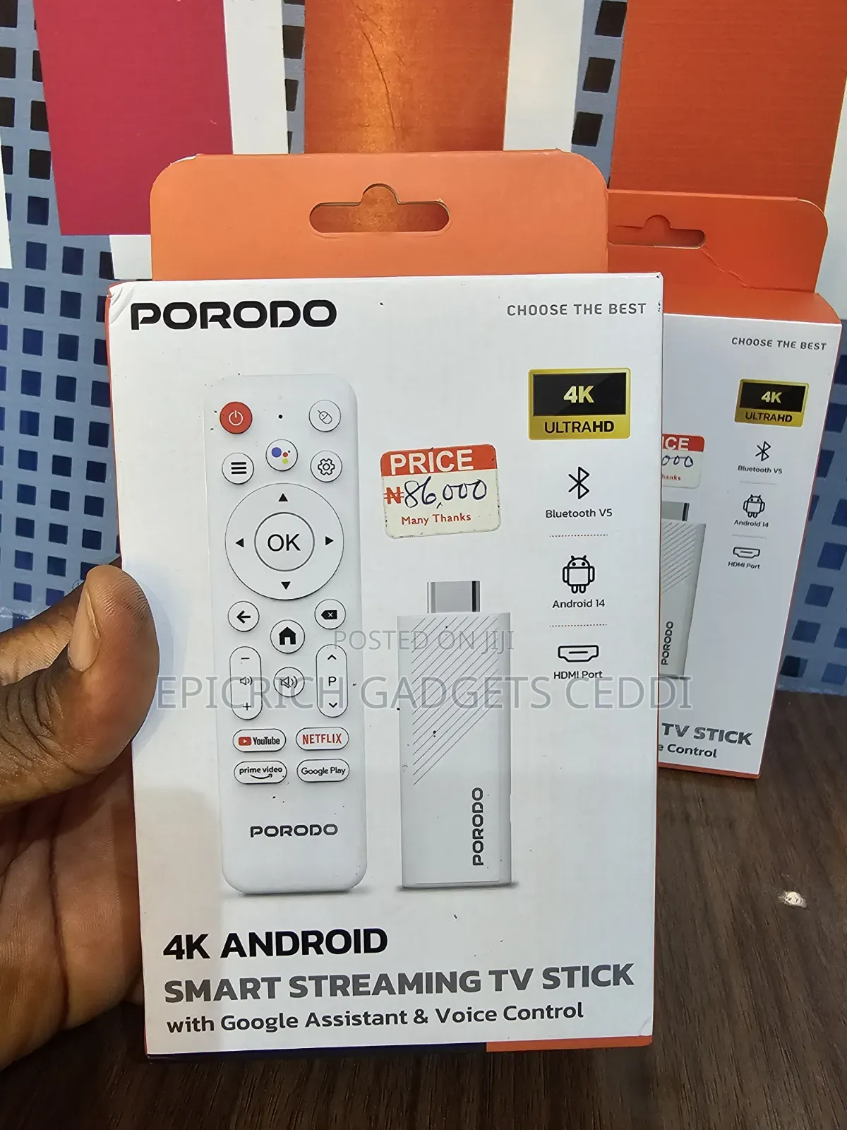 Porodo Android Tv Stick Free Streaming Entertainment Sports