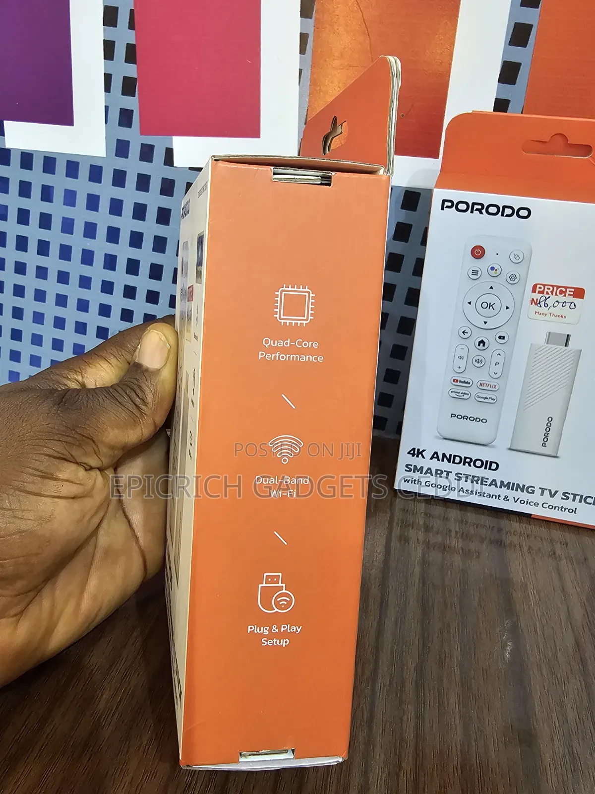 Porodo Android Tv Stick Free Streaming Entertainment Sports