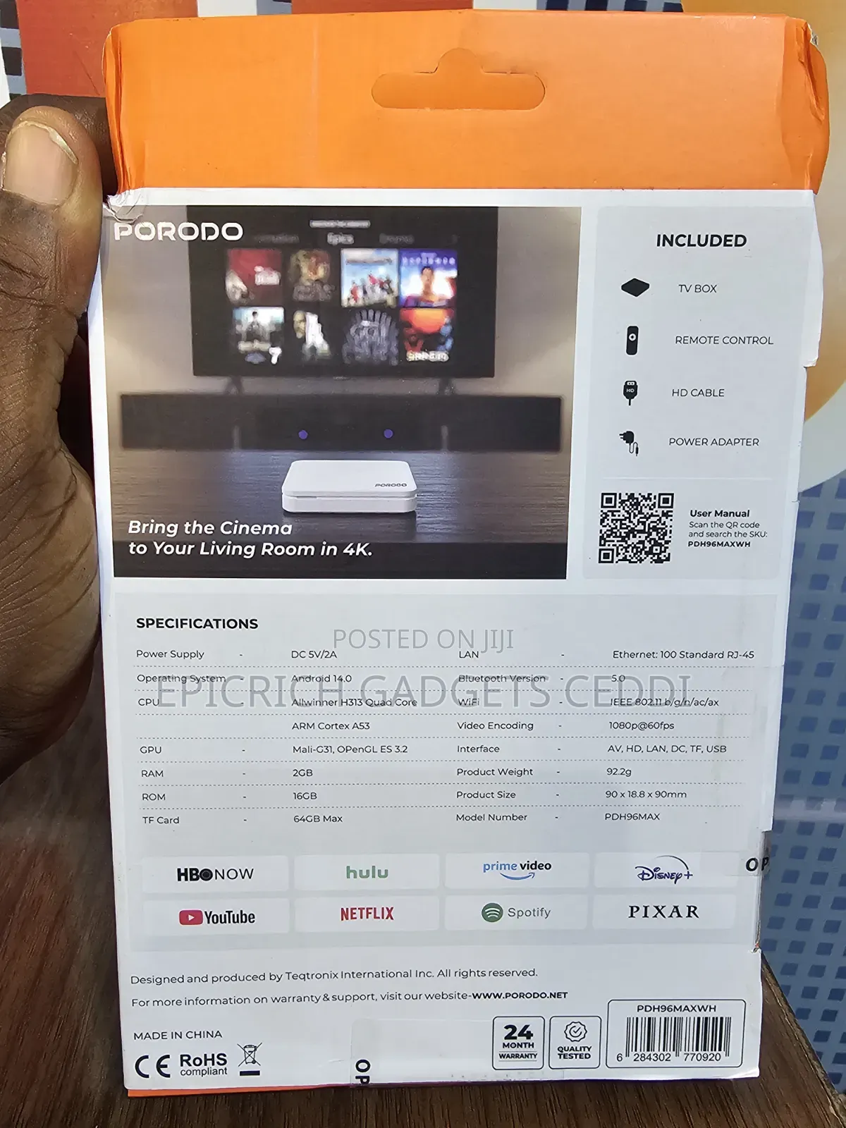 Android Tv Box for Sports and Entertainment Streaming by Porodo