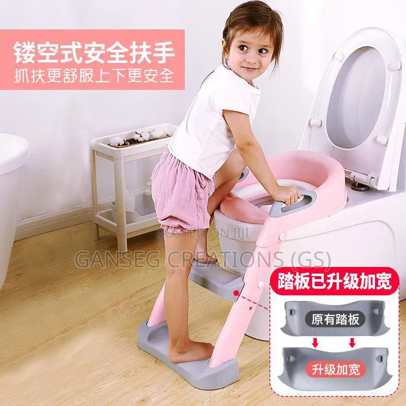 Premium Foldable Kid Potty Training Toilet Seat With Step Stool Ladder