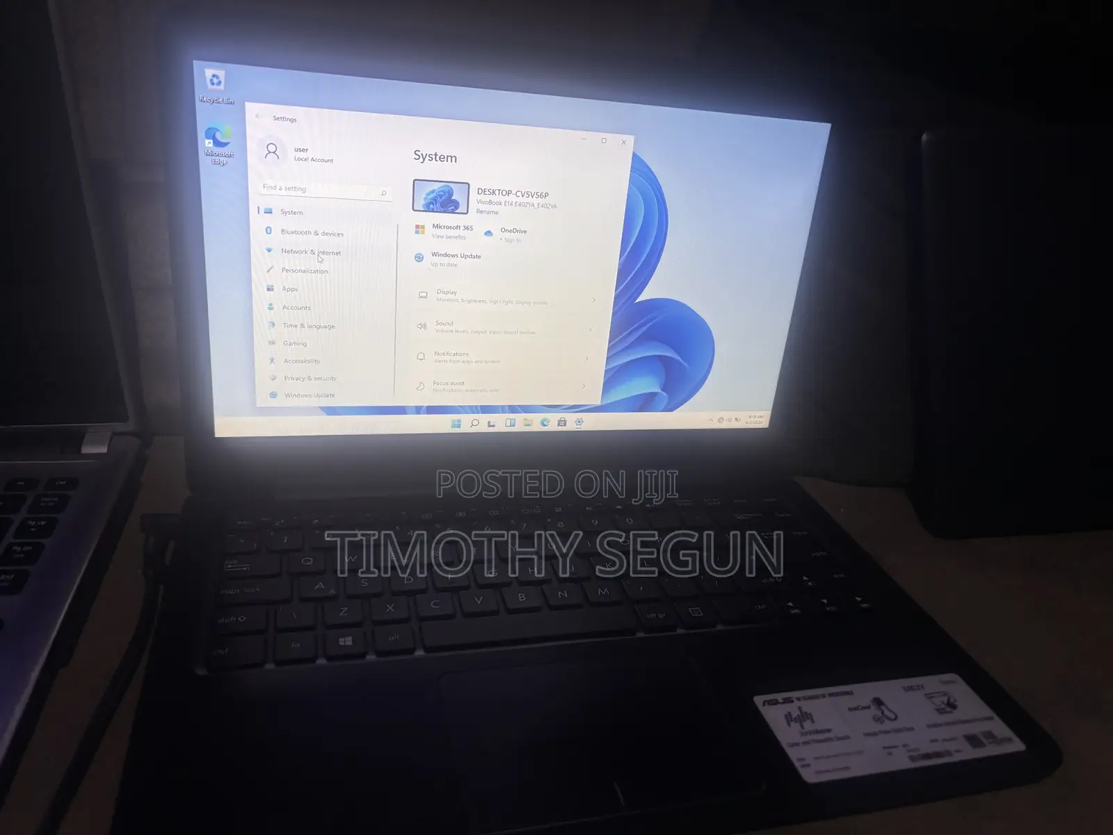 Laptop Asus ASUSPRO P2430UA 4GB Intel Pentium HDD 60GB