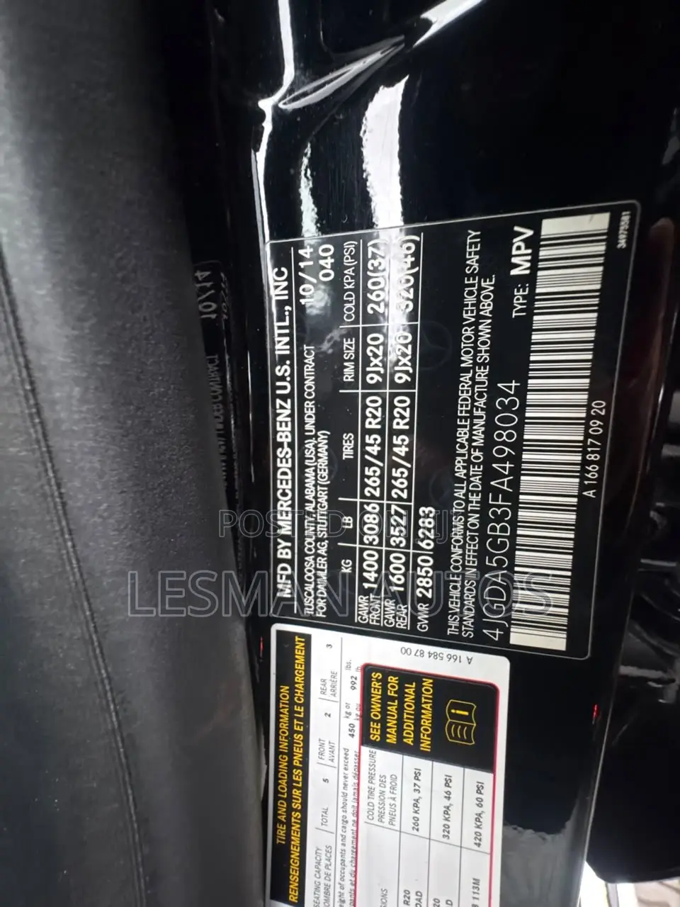 Mercedes-Benz M Class ML400 4MATIC 4dr SUV AWD (3.0L 6cyl Turbo 7A)