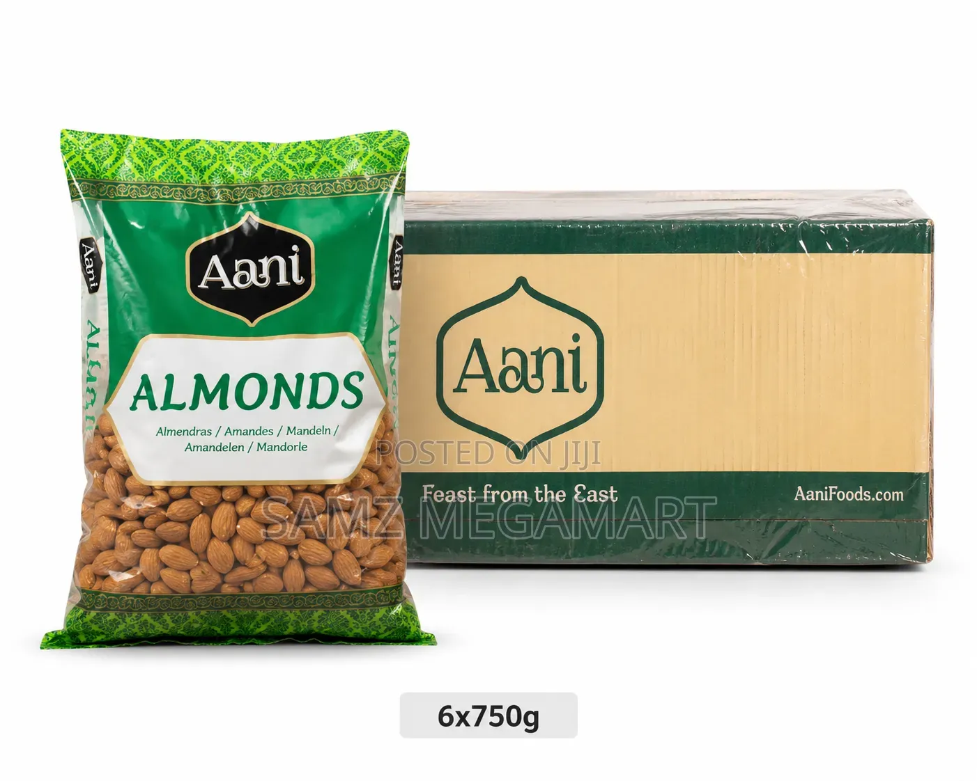 Aani Almonds 6x750g