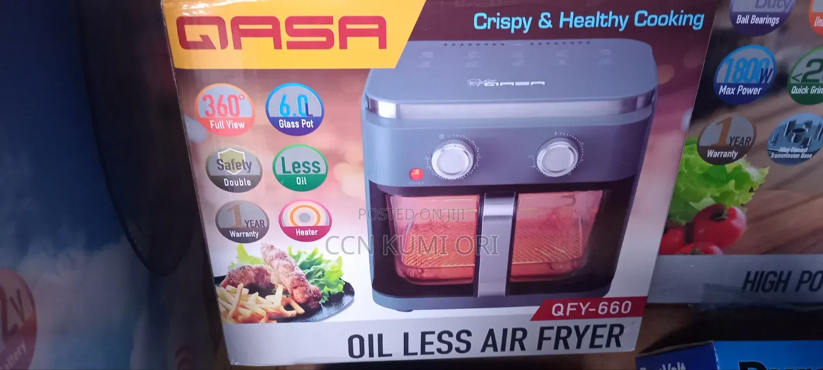 Qasa Air Fryer 6litres. Qfy -660
