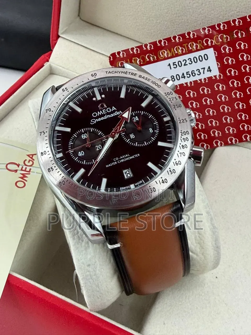 Omega Chronograph Leather-Wristwatches