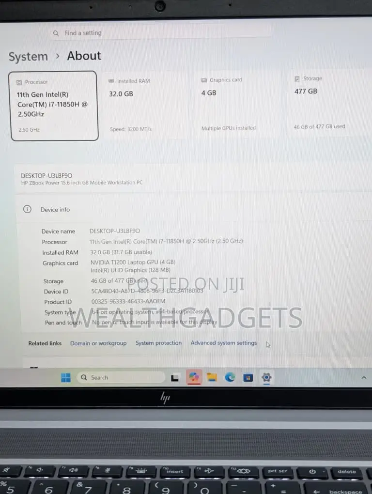 Laptop HP ZBook Power G7 32GB Intel Core i7 SSD 512GB