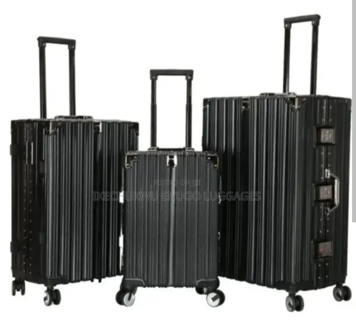 Black Aluminium Luggage Set