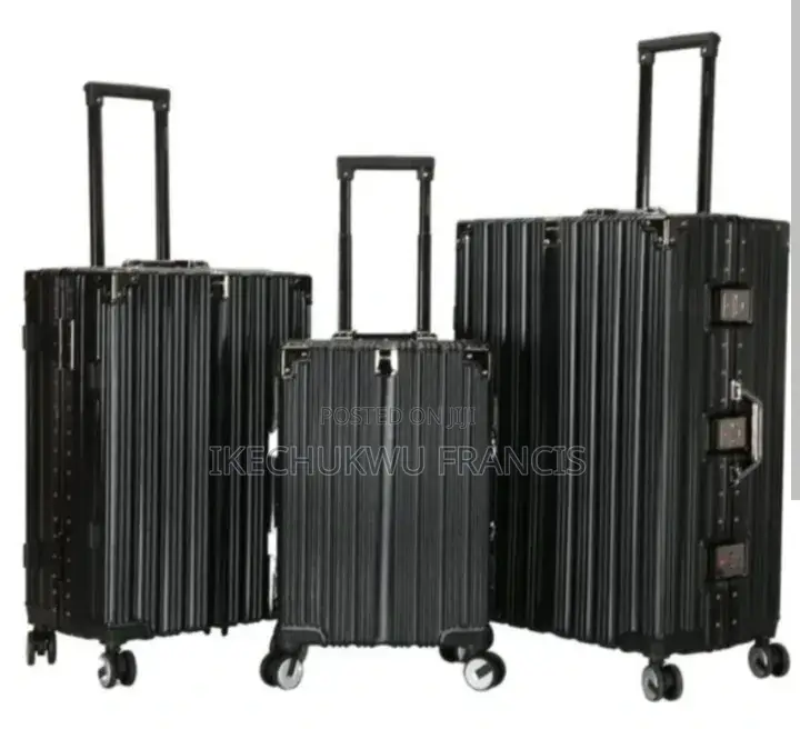 Black Aluminium Luggage Set