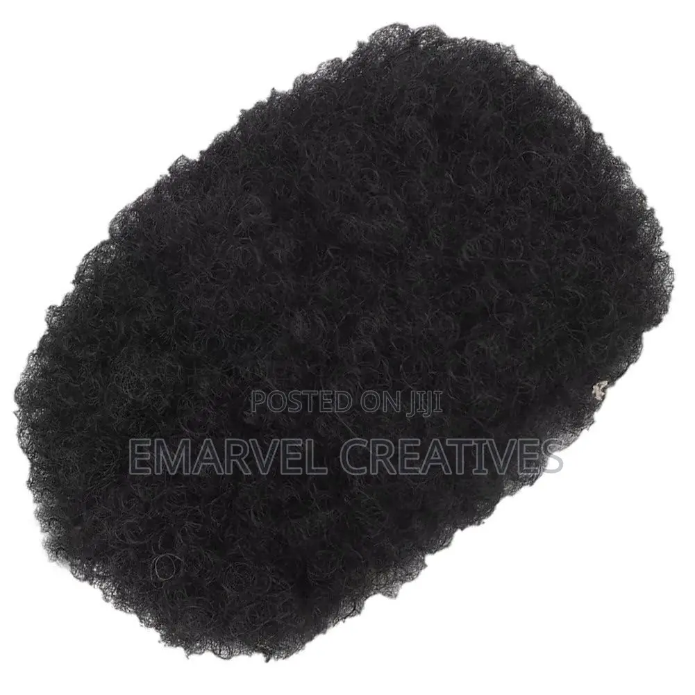Men Wig : Men's African Curly Human Hair Wig,