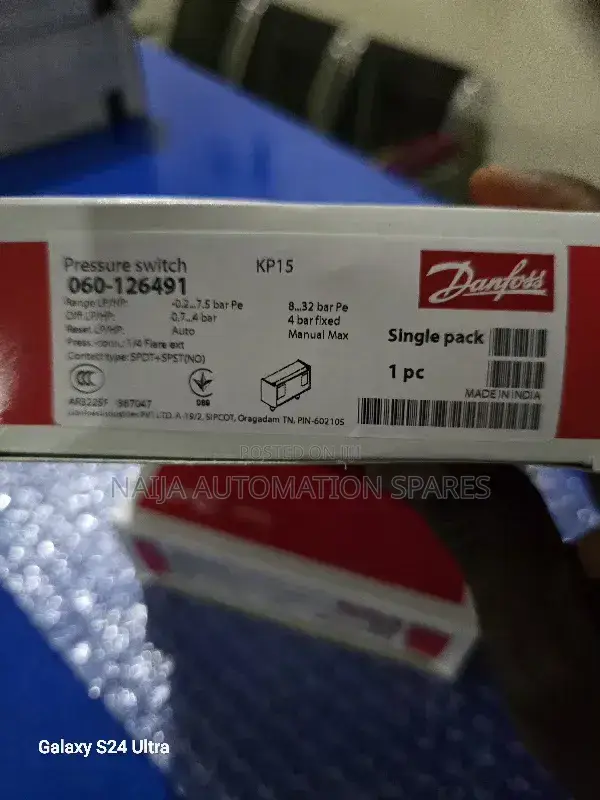 Danfoss Pressure Switch, Kp15 | 060-126491