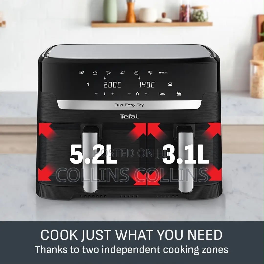 Tefal 8.3l Easy Fry Dual Zone Digital Air Fryer