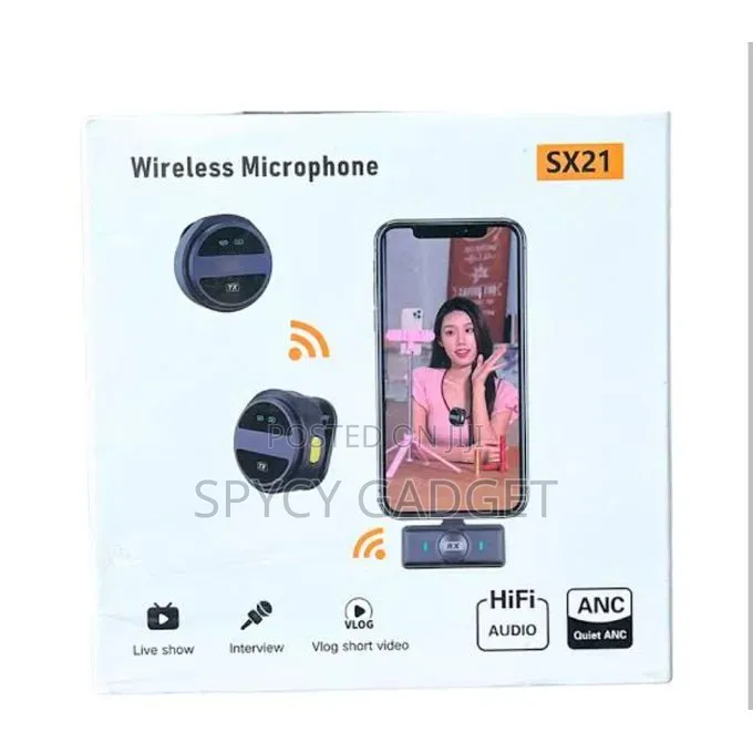 Sx21 Wireless Microphone With Active Noise Cancellation Hifi Audio