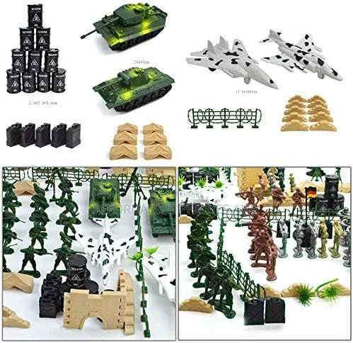 250-Piece Military Soldier Force Playset With Storage Bag