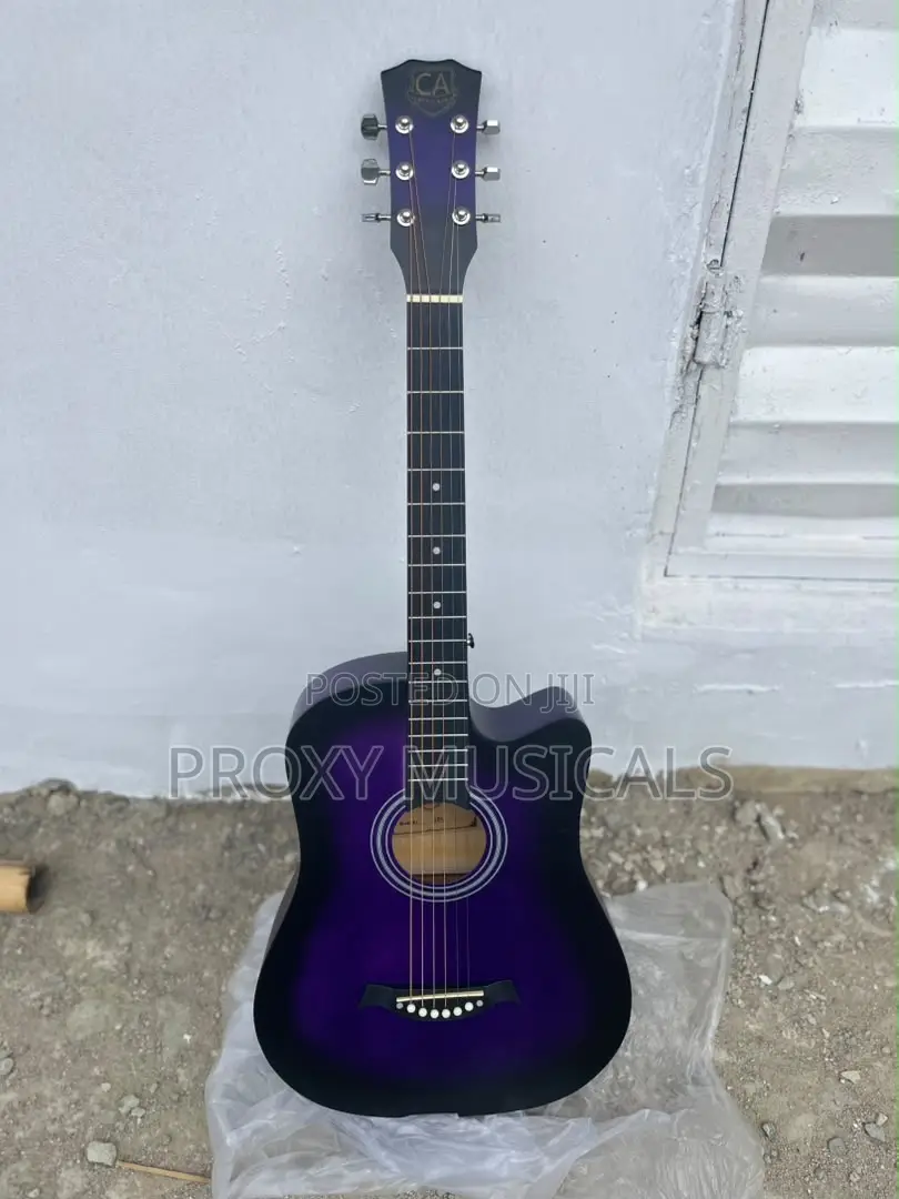 Purple Acoustic Box Guitar