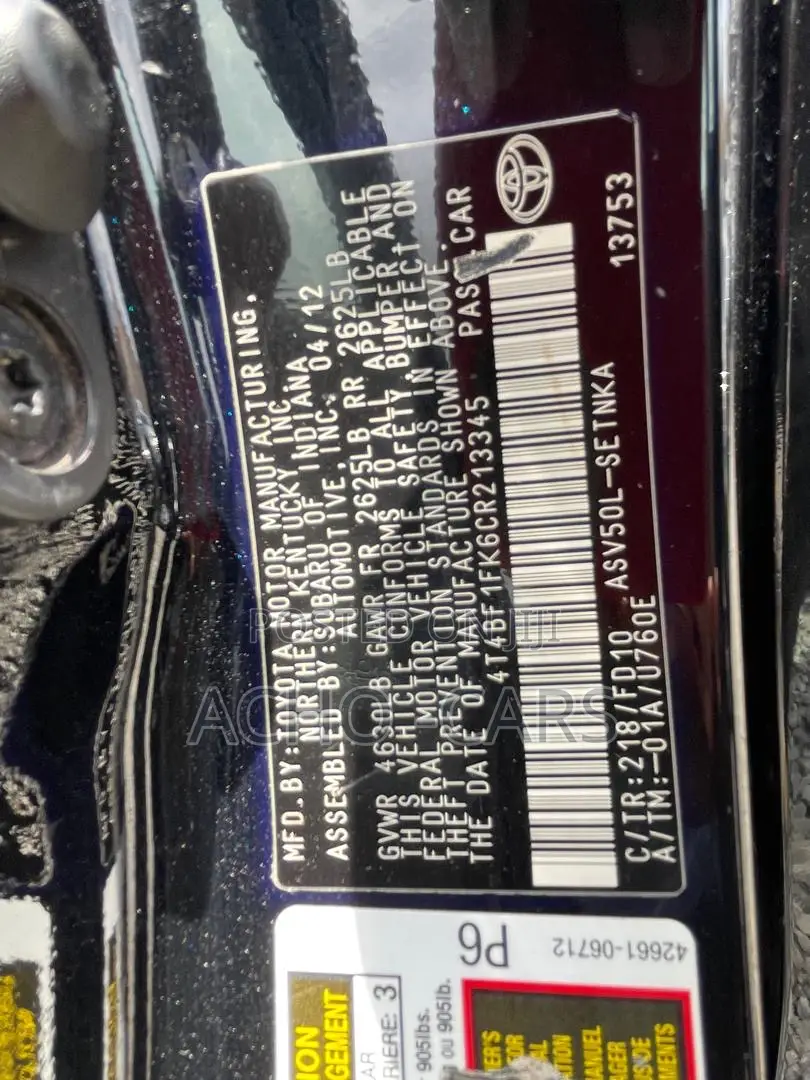 Toyota Camry 2013 Black