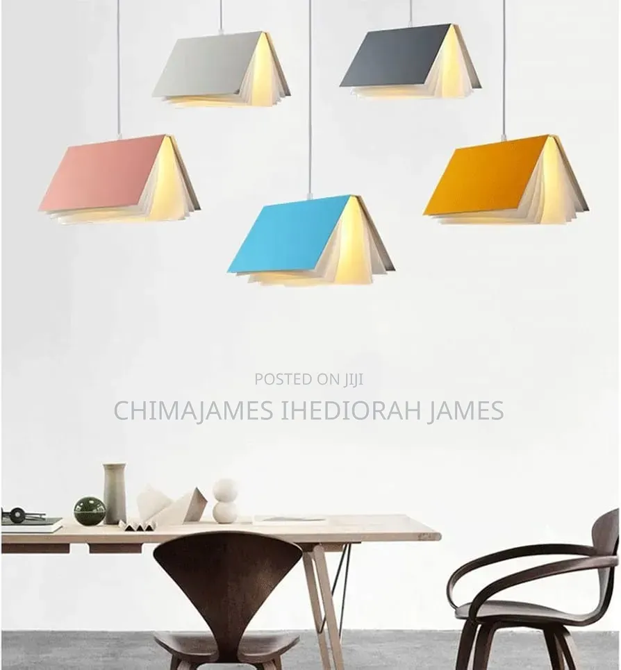 Book Pendant Lamp Led Nordic Design Lamp Replica Living Room Bedroom