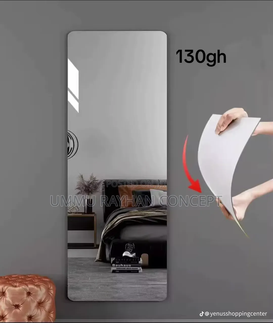 Full Body Length Acrylic Sticker Mirror