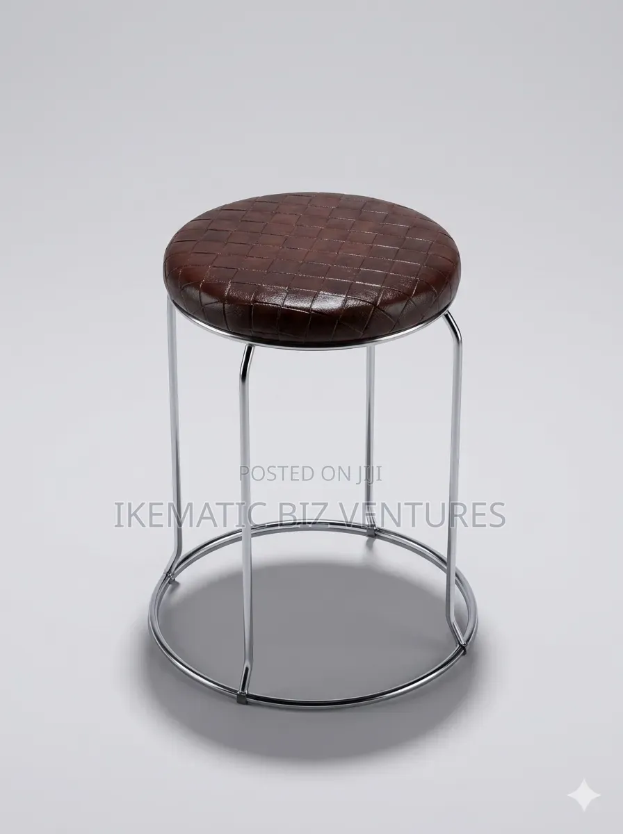 Round Metal Stool Chair With Foam Top