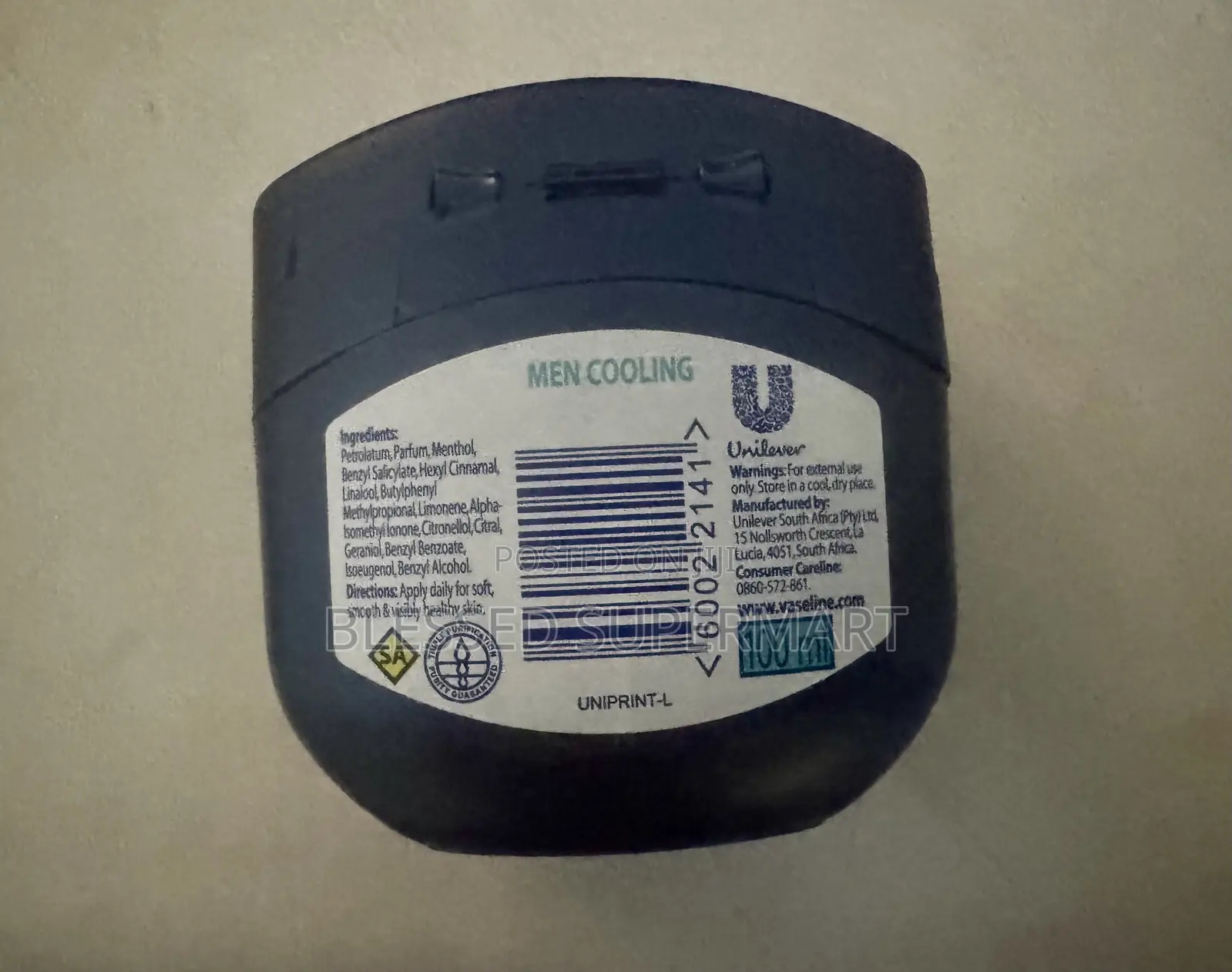 Vaseline Blueseal Men Petroleum Jelly -Men