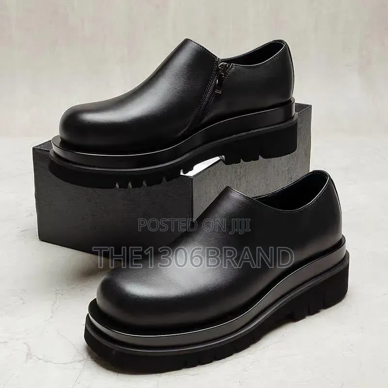 Men's Chunky Sole Leather Loafers–Premium Luxe Corporate Casual Shoes