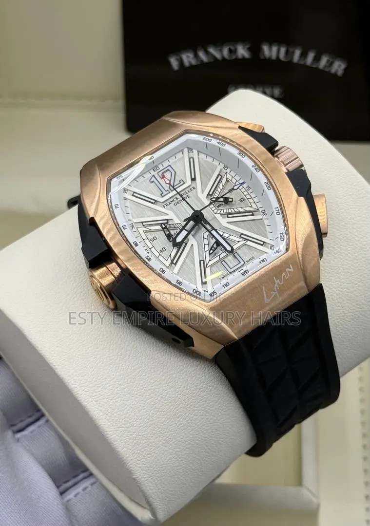 Franck Muller Quality Luxury Men Rubber Wristwatch