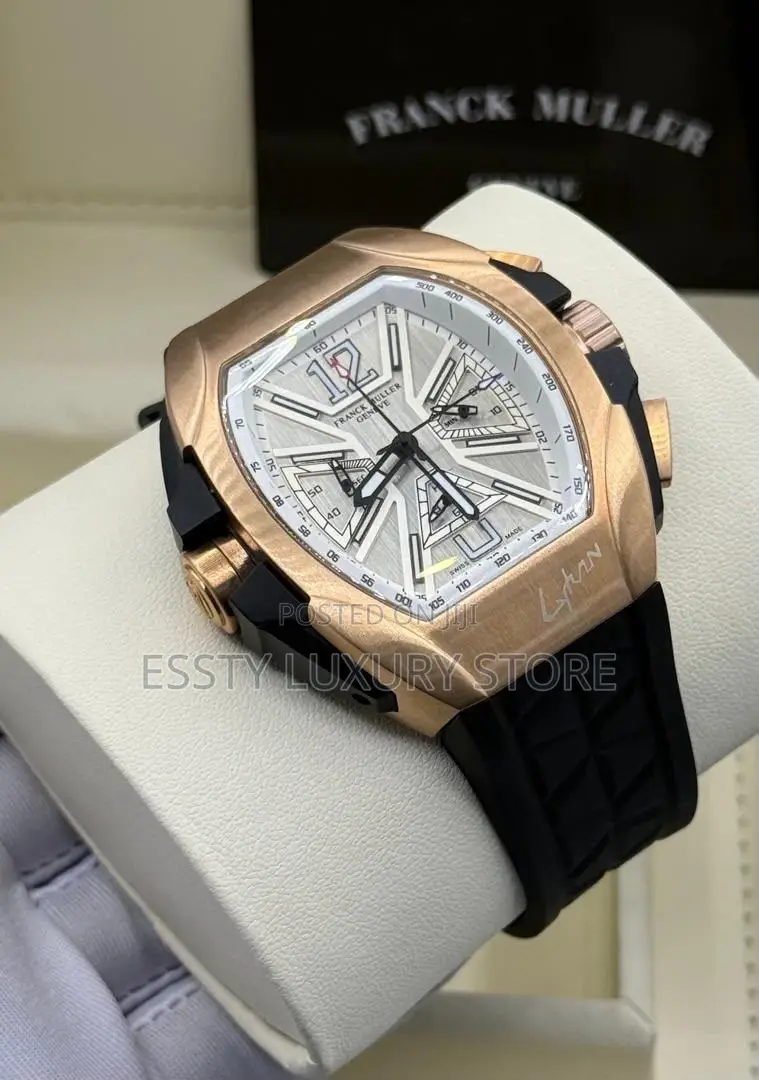 Franck Muller Quality Luxury Men Rubber Wristwatch