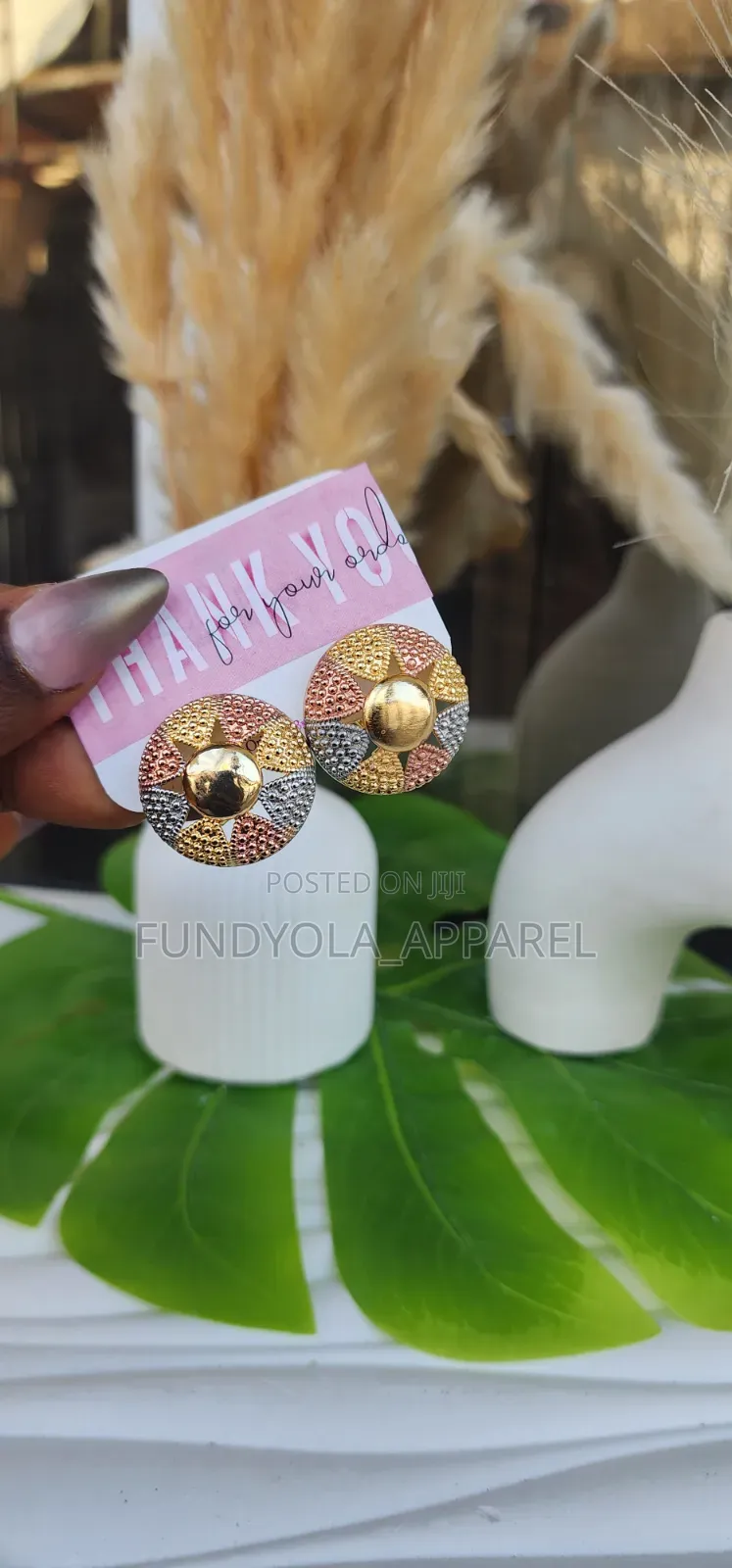 Three Tone Non Tarnishing Earring