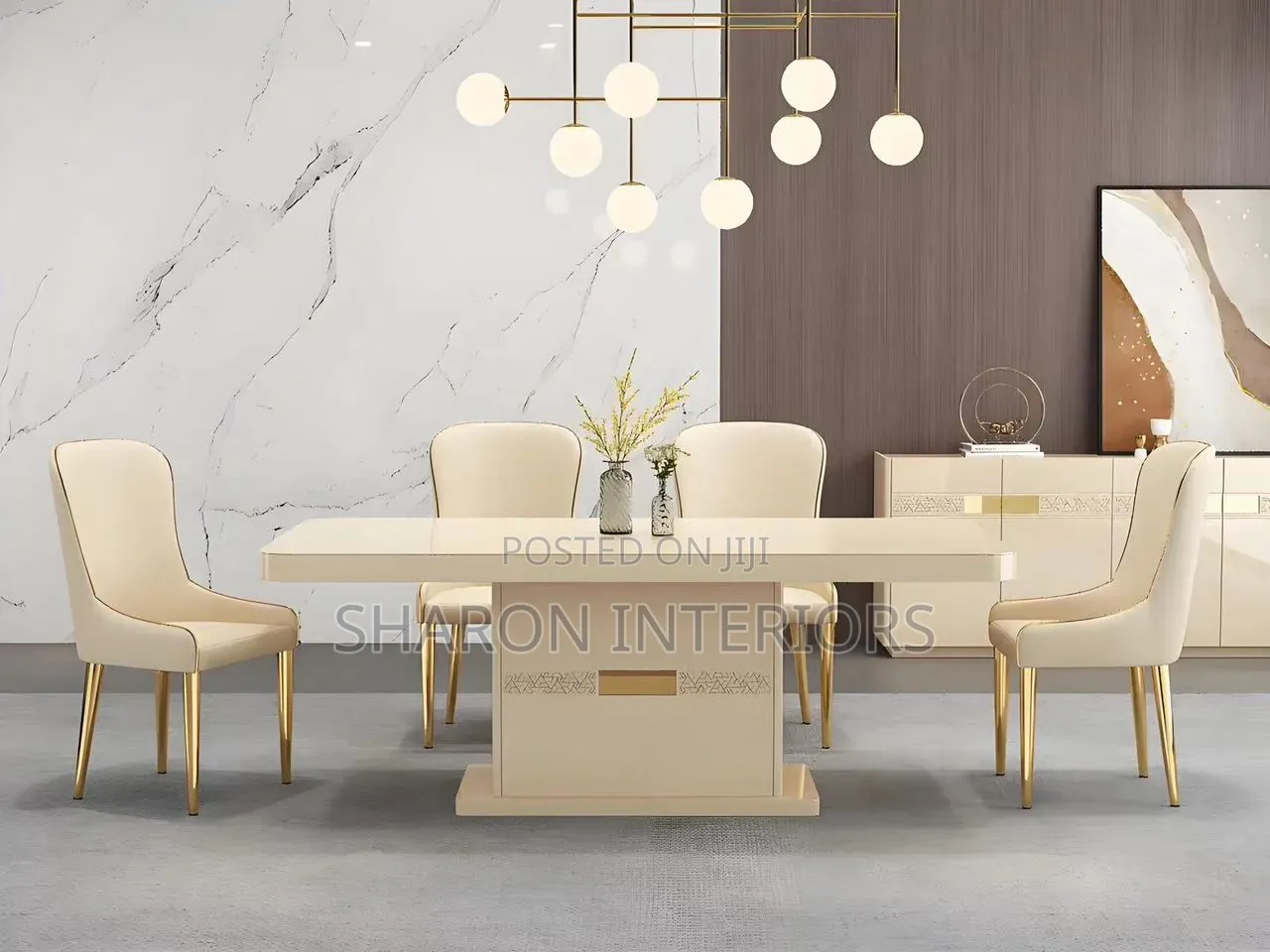 Royal Ivory Dining Table Set