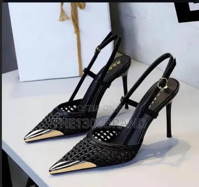 Luxury Women's Rhinestone Slingback Stiletto Heels