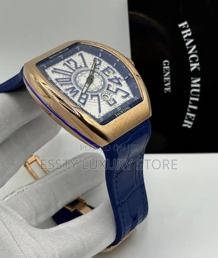 Franck Muller Quality Luxury Men Genuine Leather Wristwatch