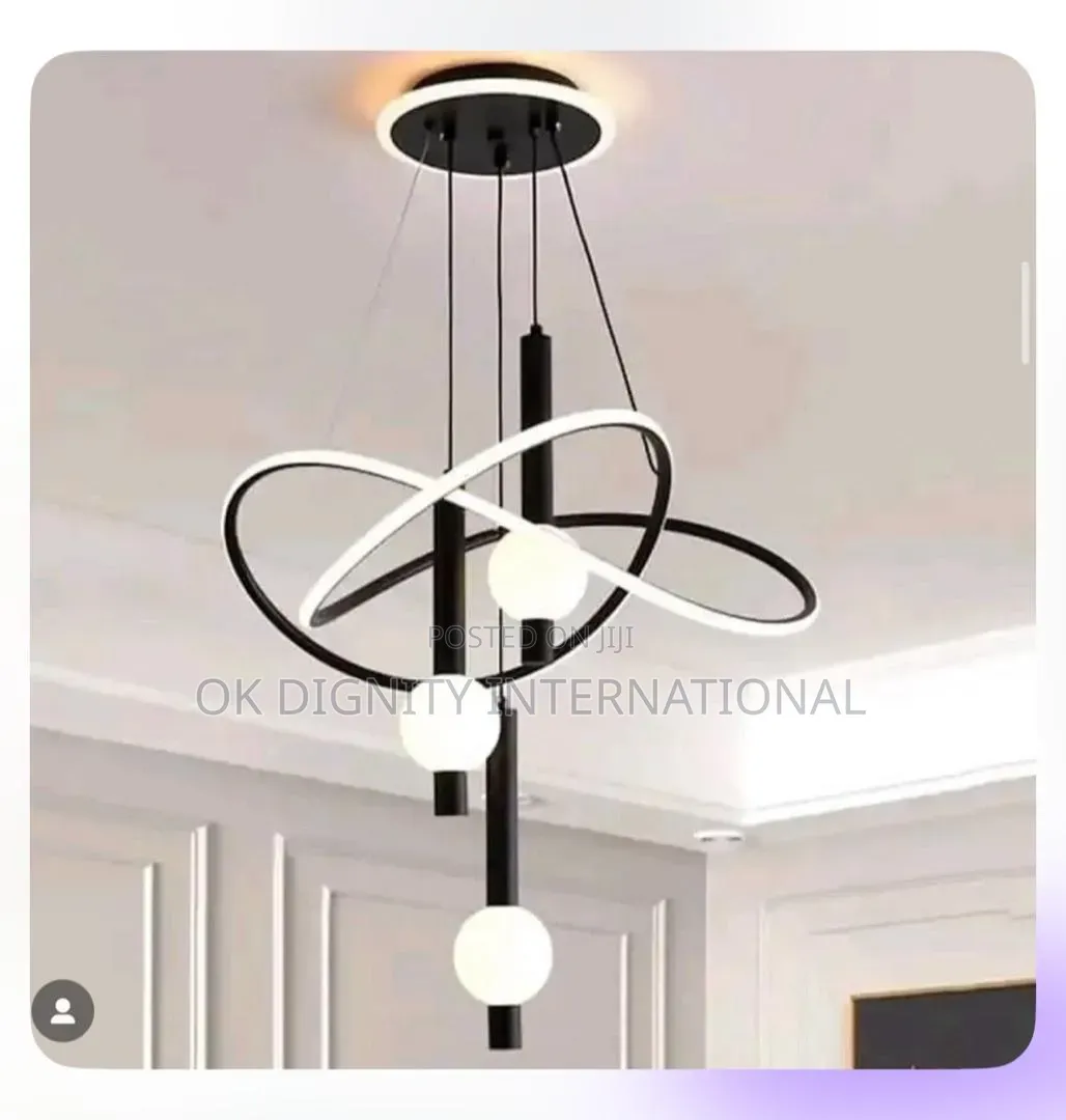 Modern Luxury Led Chandelier Pendant Light–Gold Black Body Available