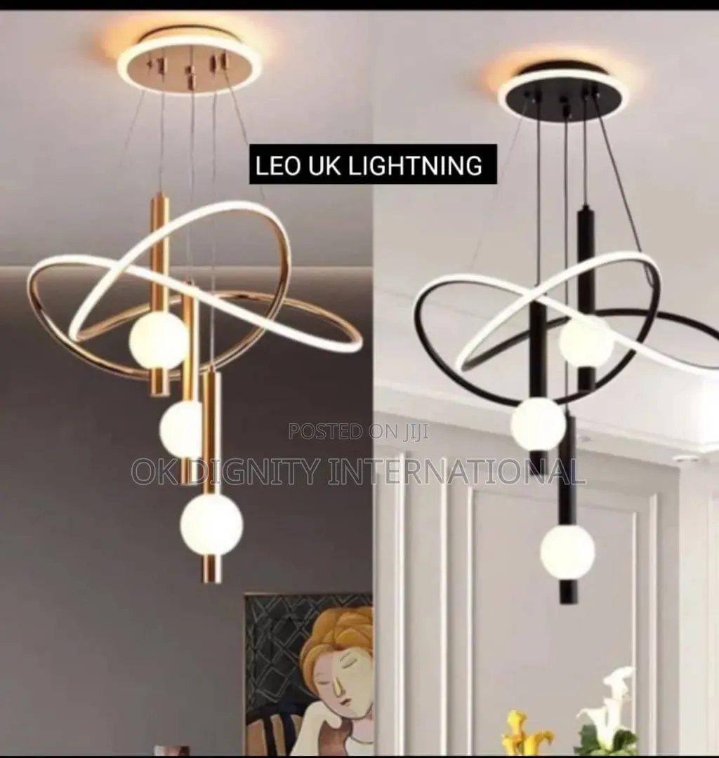 Modern Luxury Led Chandelier Pendant Light–Gold Black Body Available