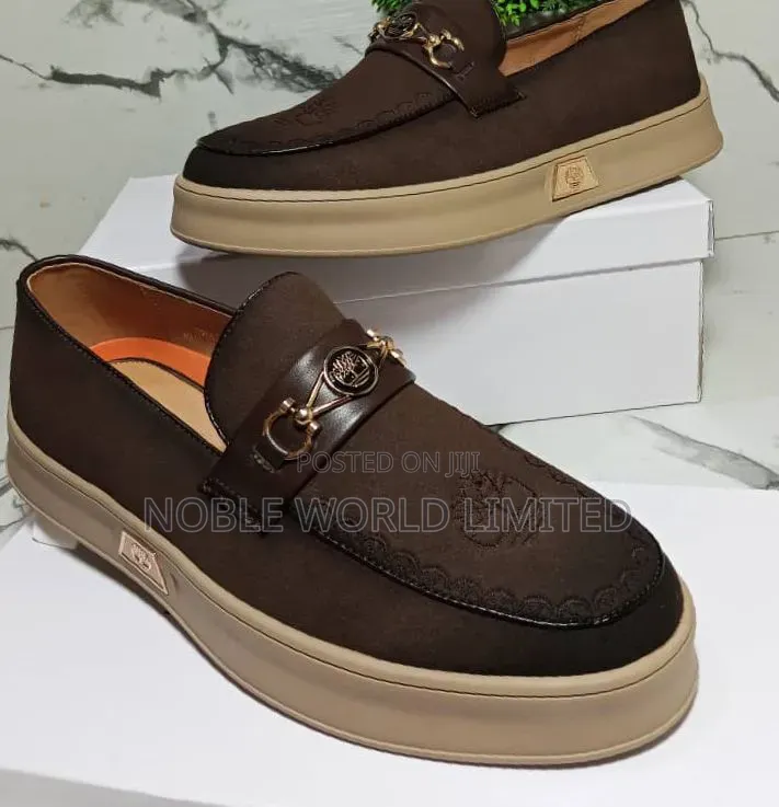 Elegant Men's Black/Brown Shoes Oso 7a
