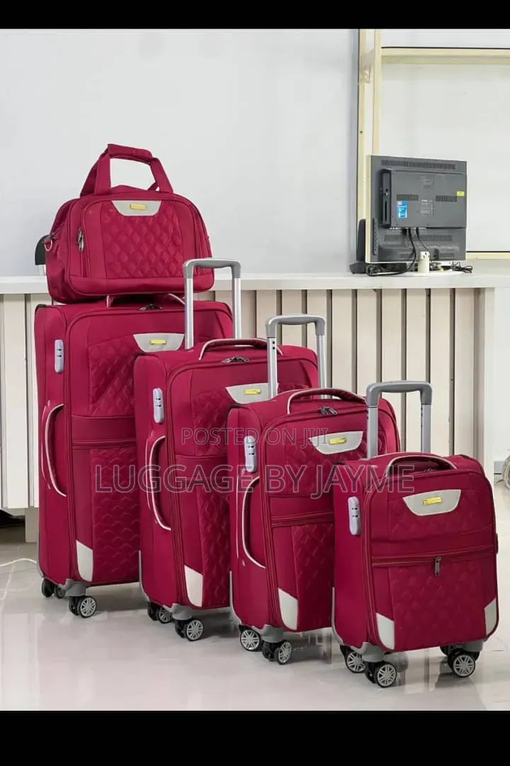 Lightweight Durable 5-Pieces Fabric Luggage